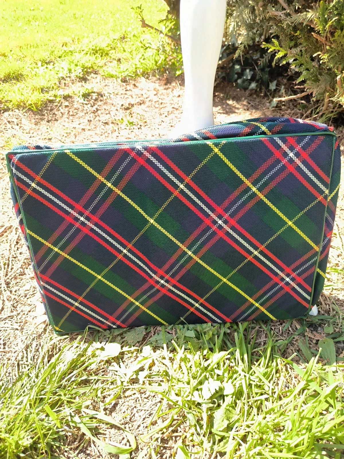 Pochette a carreaux Bergo Aubusson vintage neuve – photo 2